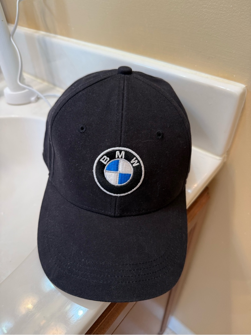 BMW Black Cap with Blue & White Logo